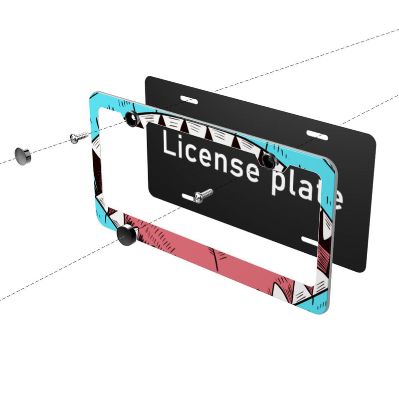 Personalise License Plate Frame for Men Women Car Universal Stainless Steel Accessories D001