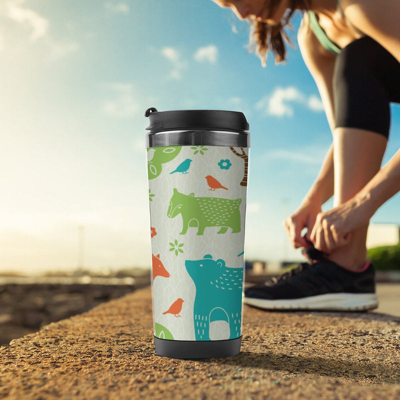 Stainless Steel Tumbler Sport Drink Bottle Travel Mug 380L T043