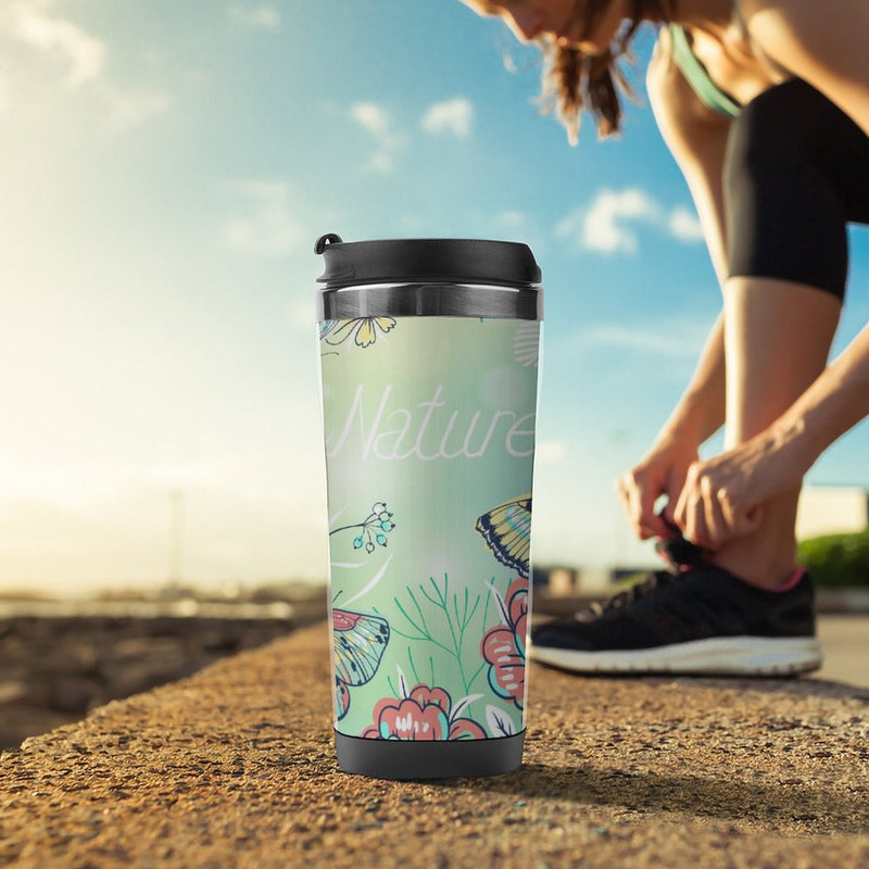 Stainless Steel Tumbler Sport Drink Bottle Travel Mug 380L T088