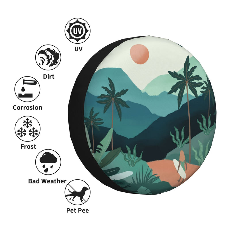 Spare Tire Cover For Rv Trailer Waterproof Wheel Cover Fit For Rv Suv Truck Travel Trailer N009