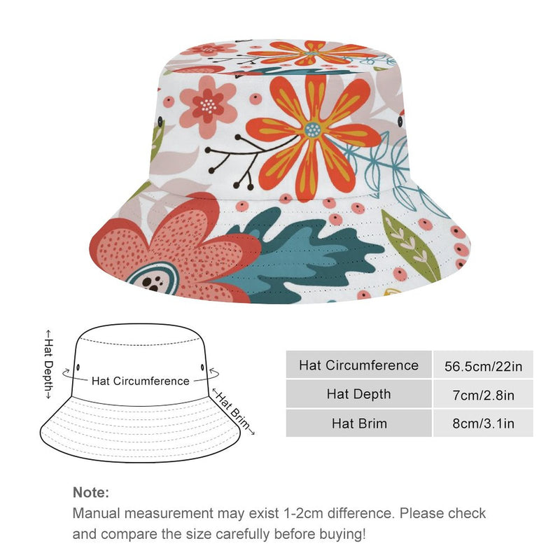 Bucket Hats Fisherman Sun Cap for Women Men H055