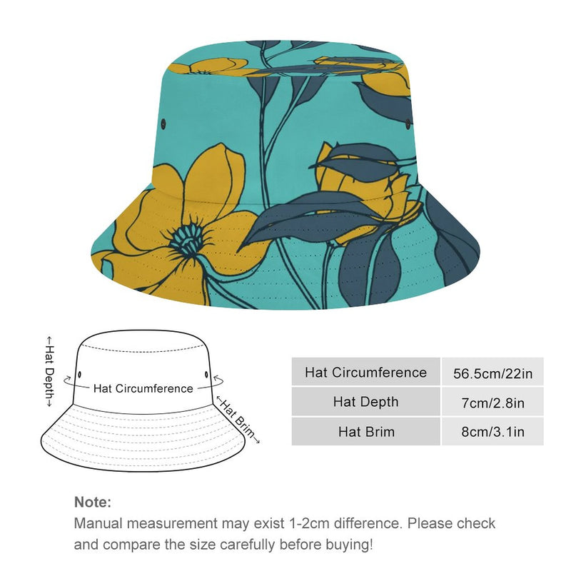 Bucket Hats Fisherman Sun Cap for Women Men H065