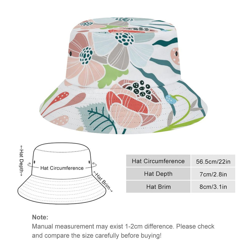 Bucket Hats Fisherman Sun Cap for Women Men H071