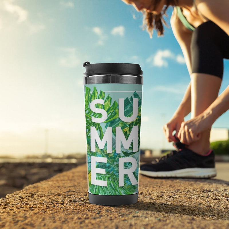 Stainless Steel Tumbler Sport Drink Bottle Travel Mug 380L T022