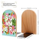 2 Pcs Wood Book Ends Non-Skid Book Stand B021