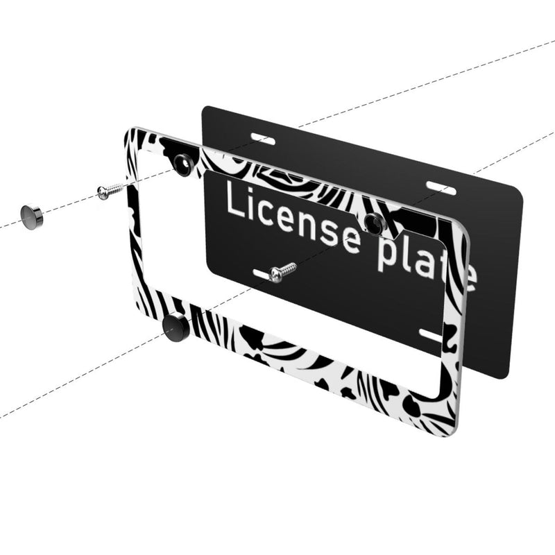 Personalise License Plate Frame for Men Women Car Universal Stainless Steel Accessories D011