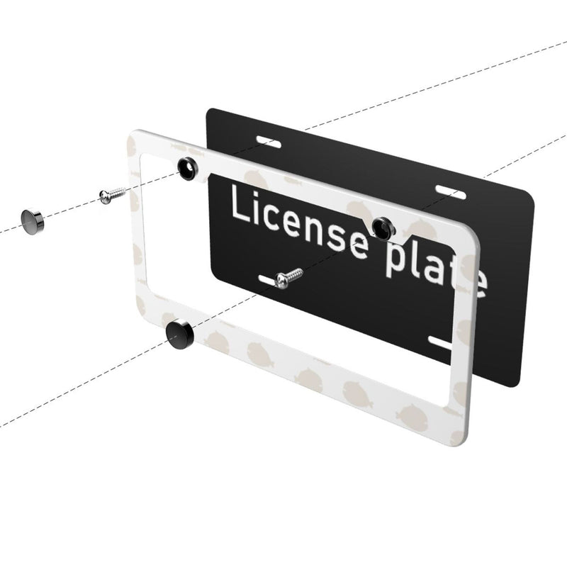 Personalise License Plate Frame for Men Women Car Universal Stainless Steel Accessories D016