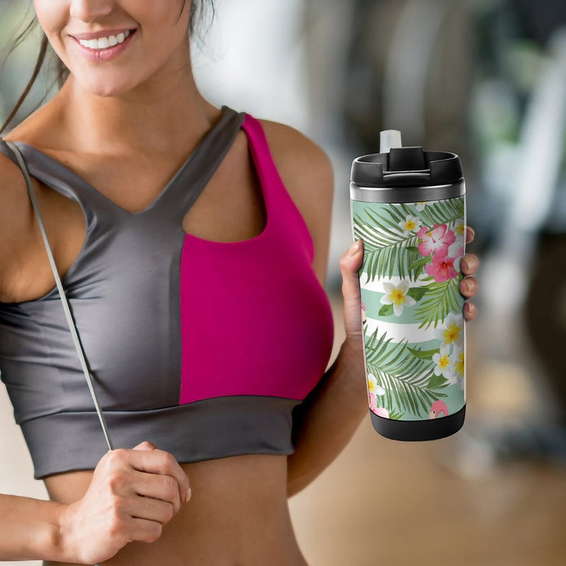 Stainless Steel Tumbler Sport Drink Bottle Travel Mug 380L T012