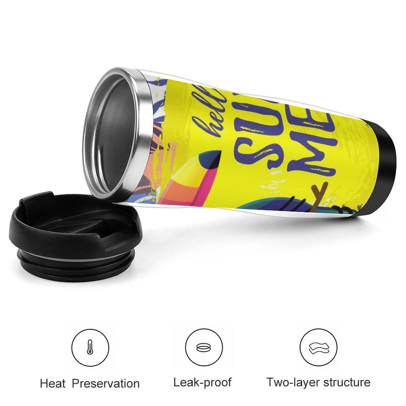 Stainless Steel Tumbler Sport Drink Bottle Travel Mug 380L T017