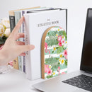 2 Pcs Wood Book Ends Non-Skid Book Stand B012