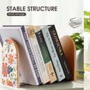 2 Pcs Wood Book Ends Non-Skid Book Stand B054