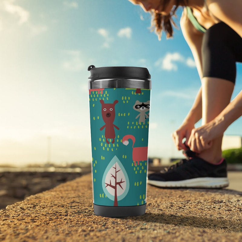 Stainless Steel Tumbler Sport Drink Bottle Travel Mug 380L T061