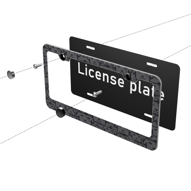 Personalise License Plate Frame for Men Women Car Universal Stainless Steel Accessories D034