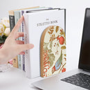 2 Pcs Wood Book Ends Non-Skid Book Stand B043