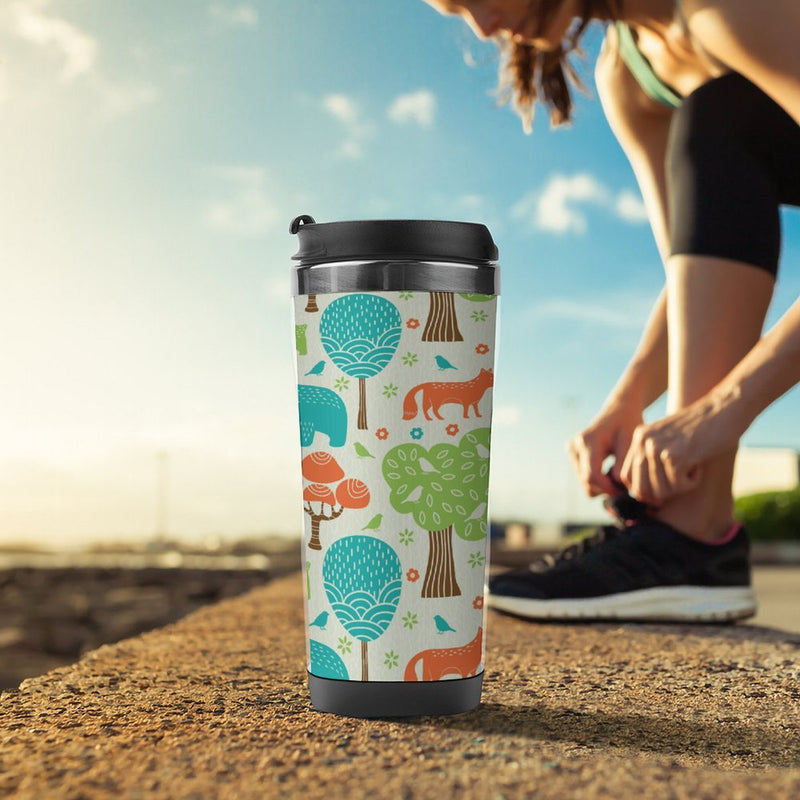 Stainless Steel Tumbler Sport Drink Bottle Travel Mug 380L T067