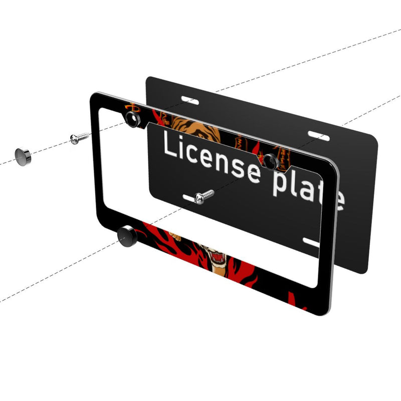 Personalise License Plate Frame for Men Women Car Universal Stainless Steel Accessories D064