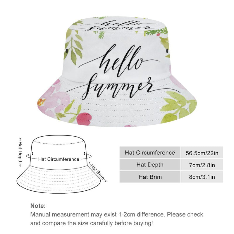 Bucket Hats Fisherman Sun Cap for Women Men H032